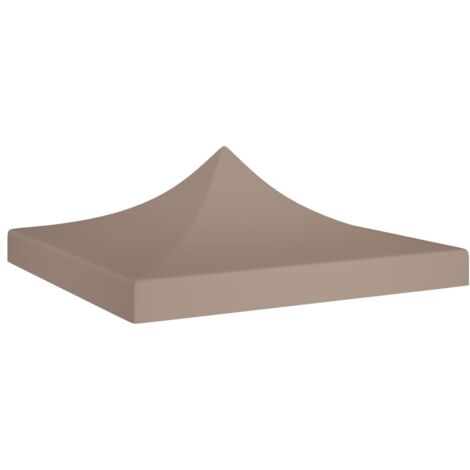 Vidaxl – Toit de tente de réception 3x3 m taupe – Tissu oxford 600D avec revêtement PVC – Résistant aux UV et à l'eau – Remplacement pour tente escamotable (1/7)