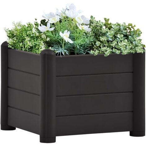Lit surélevé de jardin PP Anthracite 43x43x35 cm vidaXL (1/5)