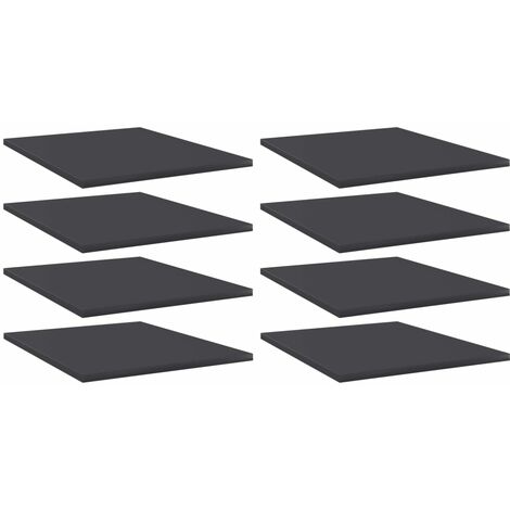 Panneaux de bibliothèque 8 pcs gris bois d’ingénierie vidaXL