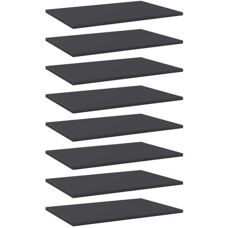 Panneaux de bibliothèque 8 pcs Gris 60x40x1,5 cm Aggloméré vidaXL