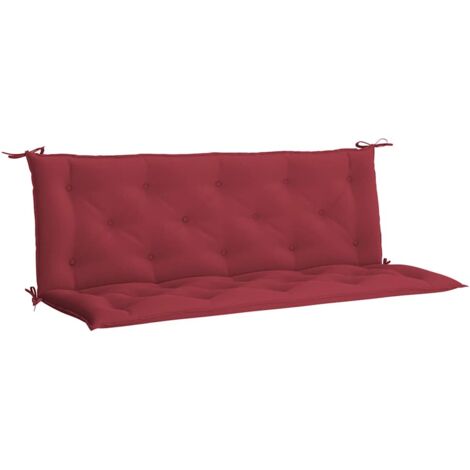 Coussin de banc de jardin rouge bordeaux tissu oxford vidaXL (1/5)