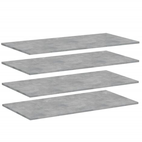 Panneaux de bibliothèque 4 pcs gris béton bois d’ingénierie vidaXL