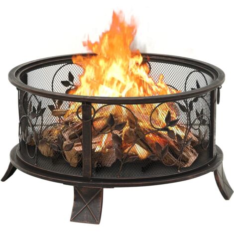 Foyer rustique avec tisonnier 67,5 cm XXL Acier vidaXL