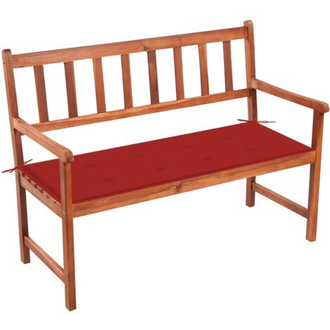 Banc de jardin avec coussin 120 cm Bois d'acacia massif vidaXL (1/5)