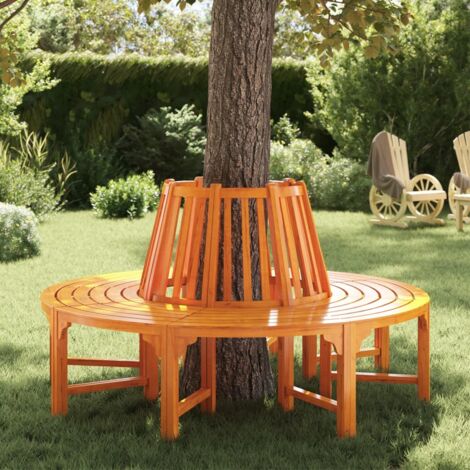 Banc d'arbre Ø 160 cm Bois vidaXL (1/4)