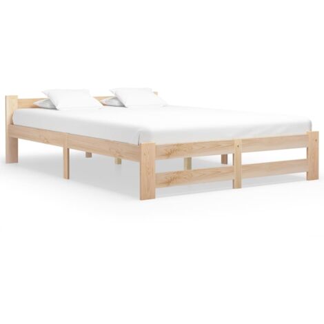 Cadre de lit sans matelas bois massif de pin 160x200 cm vidaXL (1/6)