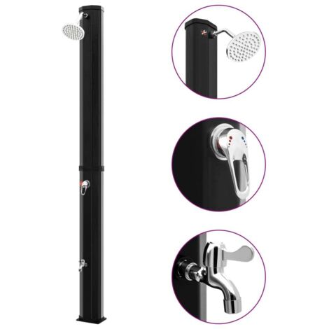 Douche solaire d'extérieur avec pomme de douche et robinet 35 L vidaXL (1/5)