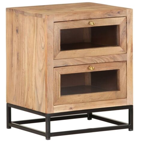 Table de chevet ronde en bois de pin Vénus - Made in Meubles
