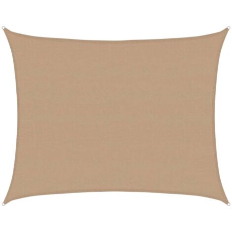Voile d'ombrage 160 g/m² Taupe 6x7 m PEHD vidaXL
