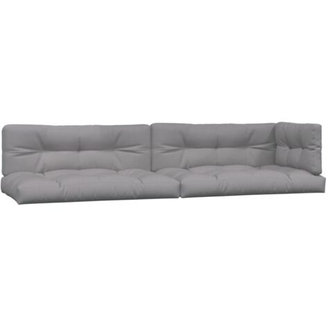 Coussins de palette lot de 5 gris tissu vidaXL (1/5)