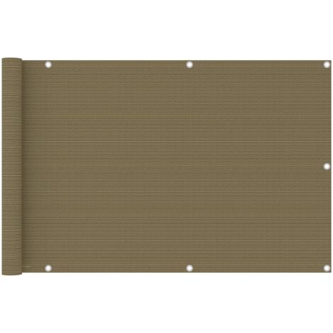 Écran de balcon Taupe 90x500 cm PEHD vidaXL (1/5)