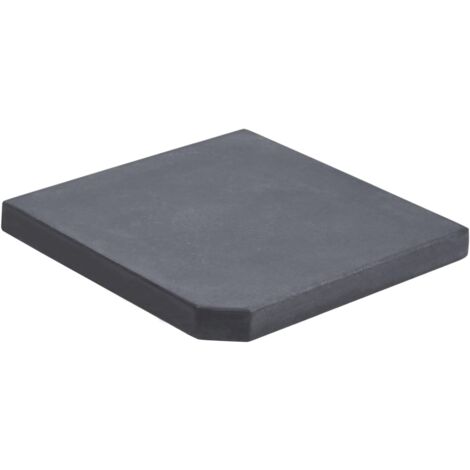 Plaque de poids de parasol Noir Granite Carré 25 kg vidaXL