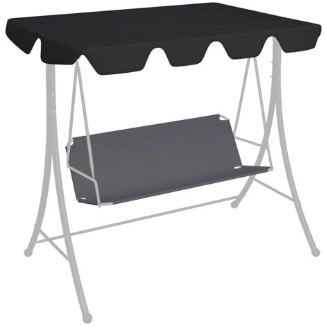 Toit de rechange de balançoire noir 188/168x145/110 cm vidaXL