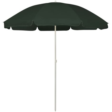 Parasol de plage vert 240 cm vidaXL