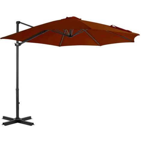 Parasol de jardin en porte-à-faux avec mât en aluminium vidaXL
