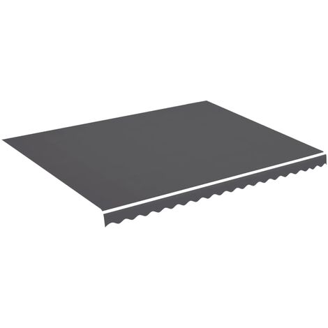 Tissu de remplacement pour auvent anthracite 4,5x3,5 m polyester vidaXL