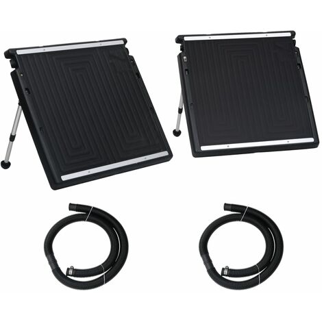 Vidaxl – Panneau de chauffage solaire pour piscine 150x75 cm – Matériau PE et aluminium – Pieds réglables 40° à 60° – Efficacité maximale