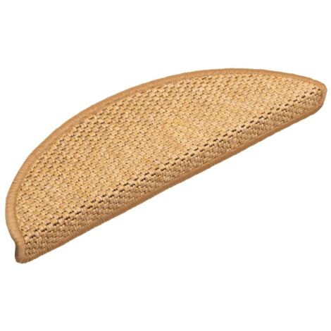 Vidaxl – Tapis d'escalier autocollants aspect sisal 15 pcs – Dimensions 56x17 cm – Antidérapants et lavables – Protection contre les glissades