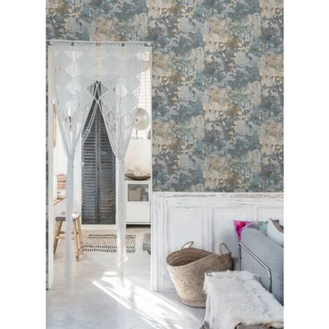 Papier peint Béton Gris et vert DUTCH WALLCOVERINGS