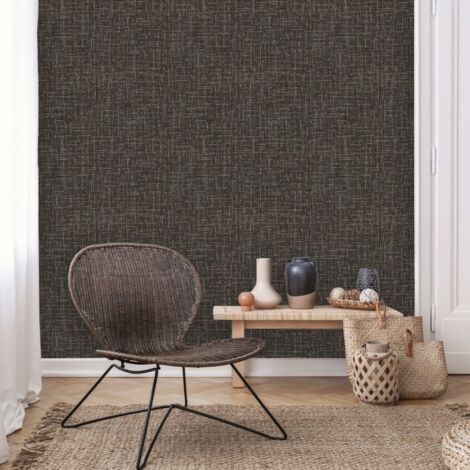 Papier peint Motif de fil Noir DUTCH WALLCOVERINGS