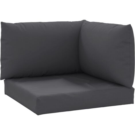 Vidaxl – Coussins de palette lot de 3 anthracite – Tissu Oxford 100% polyester – Dimensions coussin siège 60x60x6 cm – Imperméable et confortable