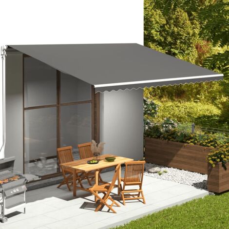 Tissu de remplacement pour auvent Anthracite 5x3,5 m vidaXL (1/6)