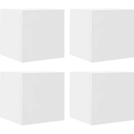 Meubles TV muraux 4 pcs Blanc 30,5x30x30 cm vidaXL (1/5)