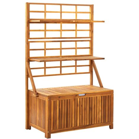 Boîte de rangement avec treillis 99x55x160cm Bois acacia solide vidaXL (1/5)