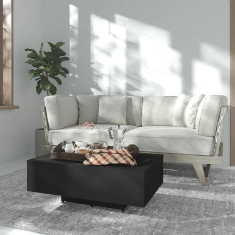 Vidaxl – Table basse fixe noire 85x55x31 cm – Bois d'ingénierie durable – Surface facile à nettoyer – Pour salon moderne (1/5)