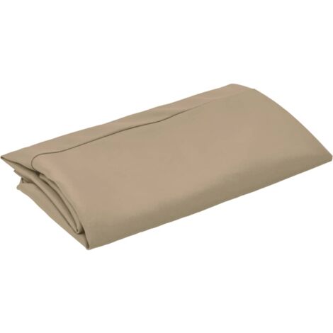 vidaXL Tissu de remplacement pour parasol déporté taupe 300 cm (1/8)