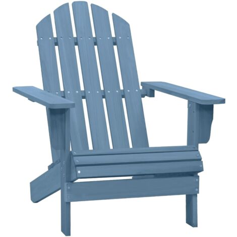 Chaise de jardin Adirondack bois de sapin massif bleu vidaXL