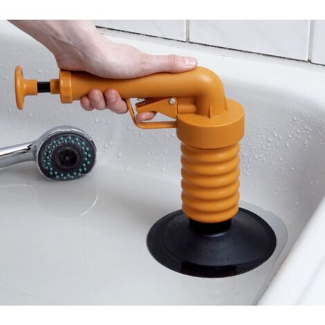 Drain Buster Deboucheur De Canalisation Portable Orange Et Noir