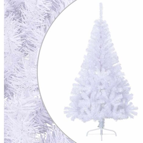 Vidaxl – Sapin de Noël artificiel demi-cercle 150 cm – Support acier blanc – PVC réaliste pour intérieur et extérieur – Largeur 95 cm (1/8)
