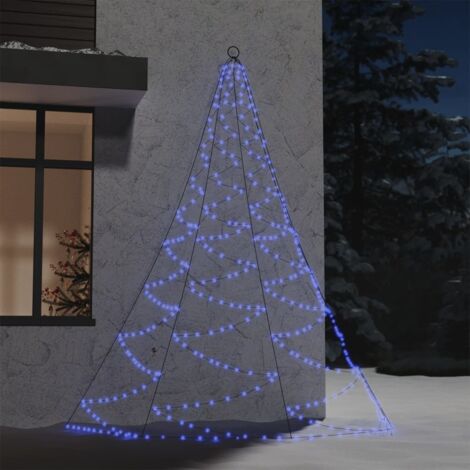 Arbre mural avec crochet métallique 260 LED bleu 3 m Int/Ext vidaXL (1/5)