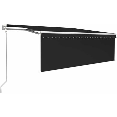 Auvent automatique store capteur de vent LED 4,5x3 m Anthracite vidaXL (1/5)
