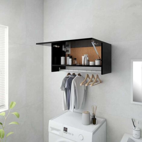 Garde-robe noir 70x32,5x35 cm bois d'ingénierie vidaXL