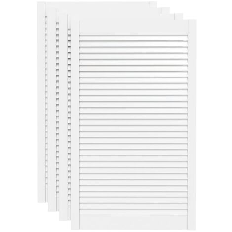 Portes à persiennes 4 pcs Bois de pin massif Blanc 99,3x59,4 cm vidaXL855057