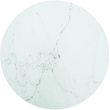 Vidaxl – Dessus de table en verre trempé Ø40cm – Épaisseur 0,8cm – Design marbre pour table à manger – Facile à nettoyer