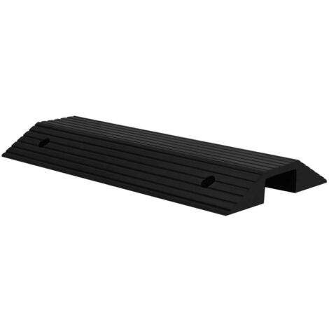 Vidaxl – Rampe de seuil de pont en caoutchouc 80x40x8 cm – Surface antidérapante – Capacité de charge 5 tonnes – Pour déambulateurs et fauteuils roulants (1/5)