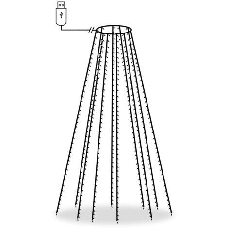 Guirlande lumineuse d'arbre de Noël 400 LED Blanc froid 400 cm vidaXL