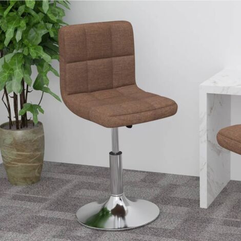 Tabouret de bar pivotant Marron Tissu vidaXL (1/5)