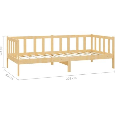 Lit Bois de pin massif 90x200 cm vidaXL