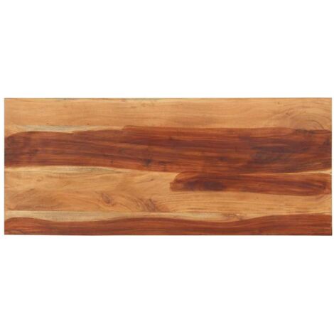 Vidaxl – Dessus de table 140x60 cm en bois massif d'acacia – Finition marron miel – Supports en bois inclus – Assemblage requis - 140x60x (1/5)