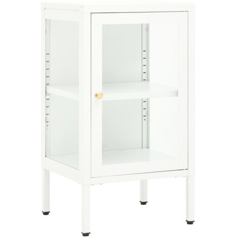 Buffet 38x35x70 cm Métal et verre vidaXL (1/5)