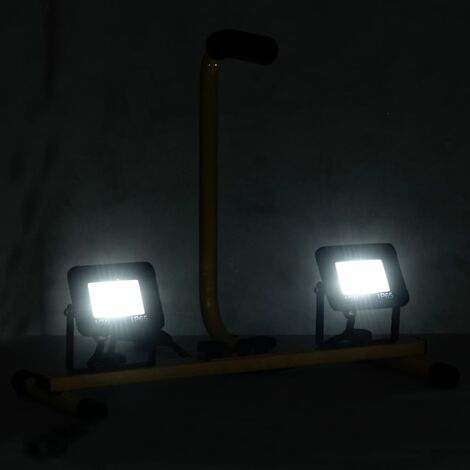 Projecteur à LED avec poignée 2x10 W Blanc froid vidaXL
