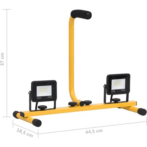 Projecteur à LED avec poignée 2x10 W Blanc froid vidaXL