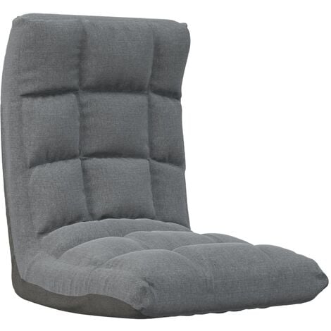 Chaise Pliable De Sol Gris Clair Tissu Vidaxl