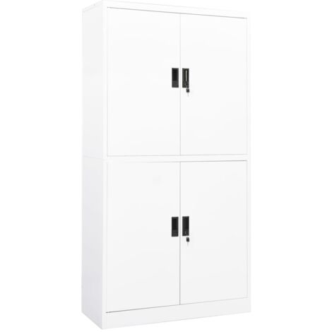 Armoire de bureau Blanc 90x40x180 cm Acier vidaXL (1/5)