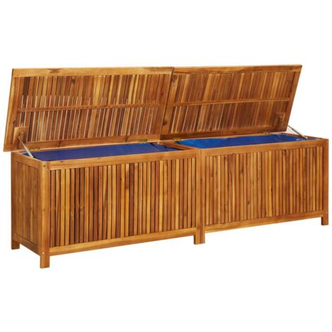 Boîte de rangement de jardin 200x50x58 cm Bois d'acacia solide vidaXL