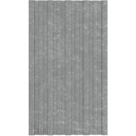 Vidaxl – Panneau de toiture 36 pcs argenté 80 x 45 cm – Acier galvanisé – Épaisseur 0,23 mm – Pour garages temporaires et remises